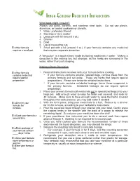 IE Decoction Instructions