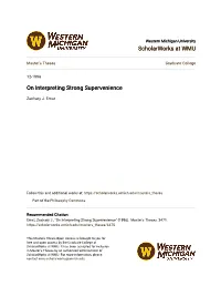 On Interpreting Strong Supervenience
