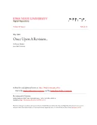 Once Upon a Revision... Anthony Stefani Iowa State University