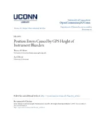 Position Errors Caused by GPS Height of Instrument Blunders Thomas H
