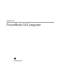 Powerbook G4 Computer