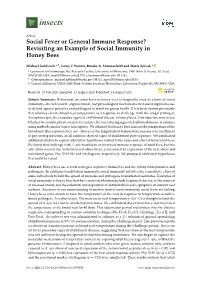 Revisiting an Example of Social Immunity in Honey Bees