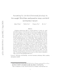 Accounting for Correlated Horizontal Pleiotropy in Two-Sample Mendelian Randomization Using Correlated Instrumental Variants