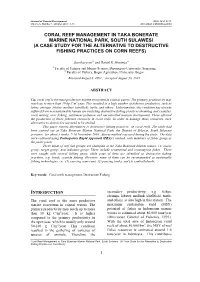 Alternative to Destructive Fishing Practices on Coral