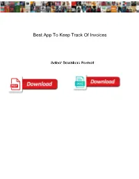 Best App to Keep Track of Invoices