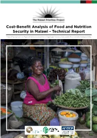 Cost-Benefit Analysis of Food and Nutrition Security in Malawi - Technical Report