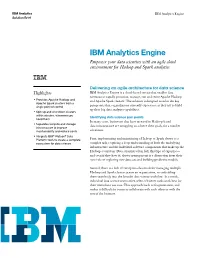 IBM Analytics Engine Solution Brief