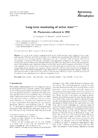 IX. Photometry Collected in 1993