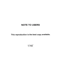 Note to Users
