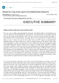 Request for a Copy of Your Report on the Hubbali-Ankola Railway Line 26/06/20, 16:33