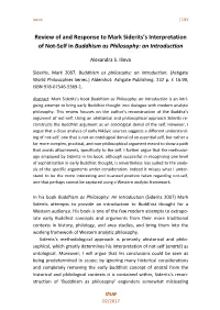 Review of and Response to Mark Siderits's Interpretation of Not-Self