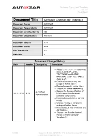 Software Component Template V4.2.0 R4.0 Rev 3