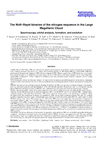 The Wolf–Rayet Binaries of the Nitrogen Sequence in the Large Magellanic Cloud Spectroscopy, Orbital Analysis, Formation, and Evolution