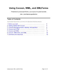 Using Cocoon, WML, and Xmlforms