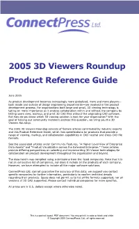 2005 3D Viewers Roundup Product Reference Guide
