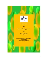 A Framework for Community Engagement in Primary Health Care