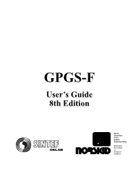 GPGS-F User’S Guide 8Th Edition
