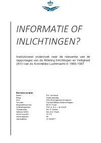 Informatie of Inlichtingen?