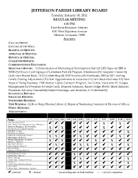 JEFFERSON PARISH LIBRARY BOARD Year 2010