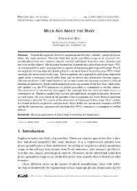 Much Ado About the Many 47