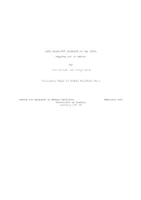 RACE RELATIONS RESEARCH in the 1990S Mapping out An