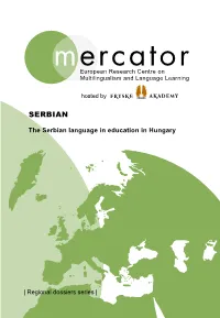 Serbian Language in Education in Hungary