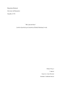 “She‟S Just Not There”: a Study of Psychological Symbols in Ha