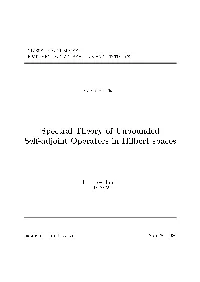 Spectral Theory of Unbounded Self-Adjoint Operators in Hilbert Spaces