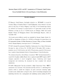 Summary Report of SEIA and HCV Assessments on PT Binasawit Abadi Pratama Danau Sembuluh District of Seruyan Regency, Central