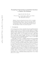 Transpiling Programming Computable Functions to Answer Set