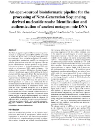 An Open-Sourced Bioinformatic Pipeline for the Processing of Next-Generation Sequencing Derived Nucleotide Reads