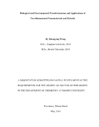 Biological and Environmental Transformations and Applications Of