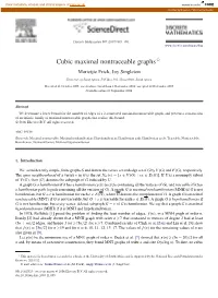 Cubic Maximal Nontraceable Graphsଁ Marietjie Frick, Joy Singleton