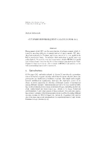 CUT-FREE HYPERSEQUENT CALCULUS for S4.3. 1. Introduction