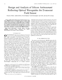 Design and Analysis of Silicon Antiresonant Reflecting Optical