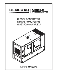 Diesel Generator Mmg75 • Mmg75can Mmg75can6 (V-Flex)