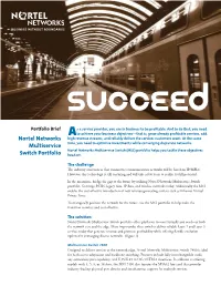 Nortel Networks Multiservice Switch Portfolio