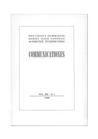 Pontificia Commissio Codici Iuris Canonici Authentice Interpretando
