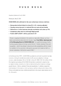 Quarterly Statement Q1 2021