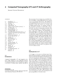 2 Computed Tomography (CT) and CT Arthrography