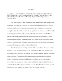 ABSTRACT Joseph B. Davis. the HISTORICAL FOUNDATIONS of MODERN EARTH SCIENCE EDUCATION