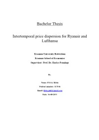 Bachelor Thesis Intertemporal Price Dispersion for Ryanair and Lufthansa