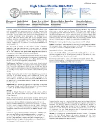 ​High School Profile 2020-2021