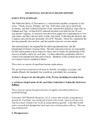 Micronesia 2020 Human Rights Report