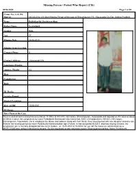 Missing Person - Period Wise Report (CIS) 08/06/2020 Page 1 of 50