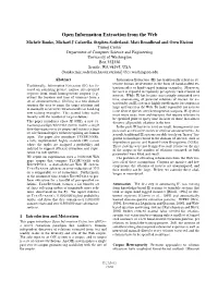 Open Information Extraction from The
