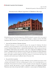 PR June 30, 2015 Announcement of Stock Acquisition in Yokohama