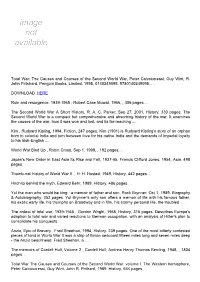 The Causes and Courses of the Second World War, Peter Calvocoressi, Guy Wint, R