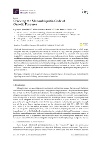 Cracking the Monoubiquitin Code of Genetic Diseases