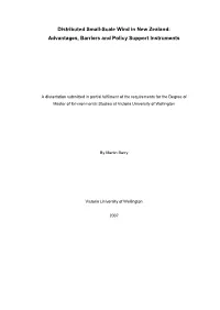 Distributed Smallscale Wind in New Zealand